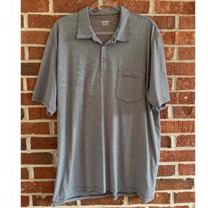 Toad&Co Striped Polo Shirt Men’s XXL Organic Cotton Blend Short Sleeve